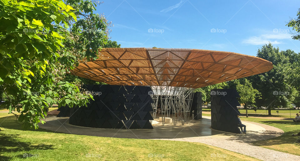 Sunny 2017 Serpentine Pavilion in London.