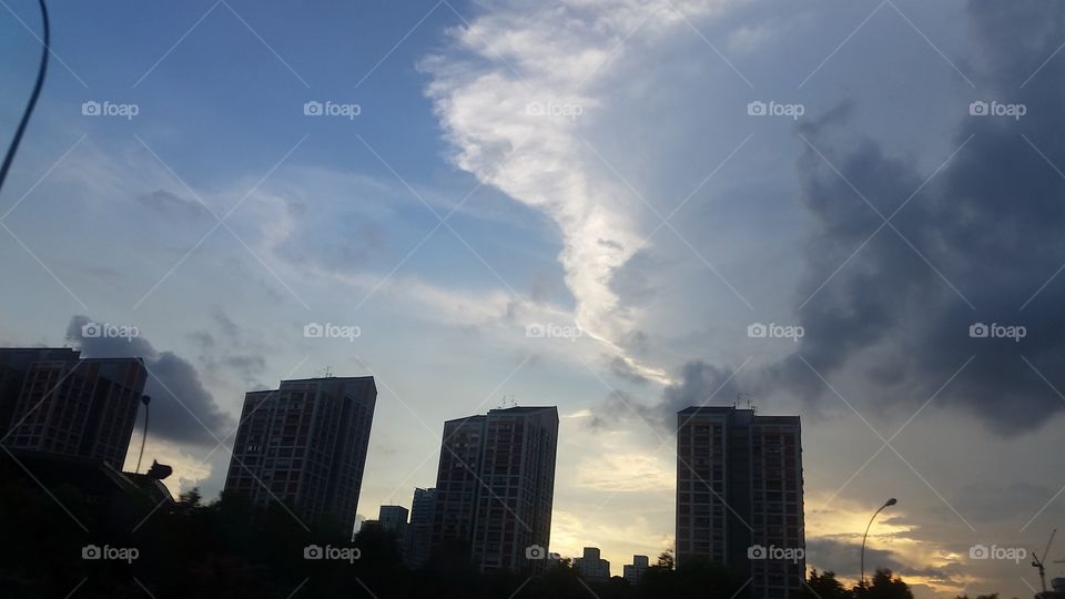 amazing clouds. different cloud formations and hues 