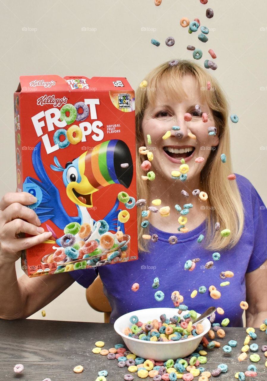 Woman with Froot Loops 