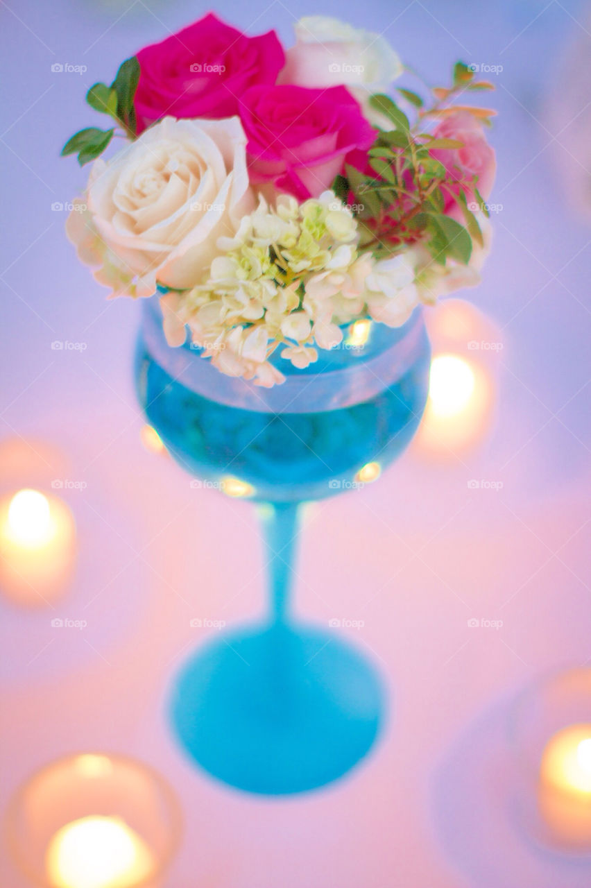 flowers candles table vase by darrellperry