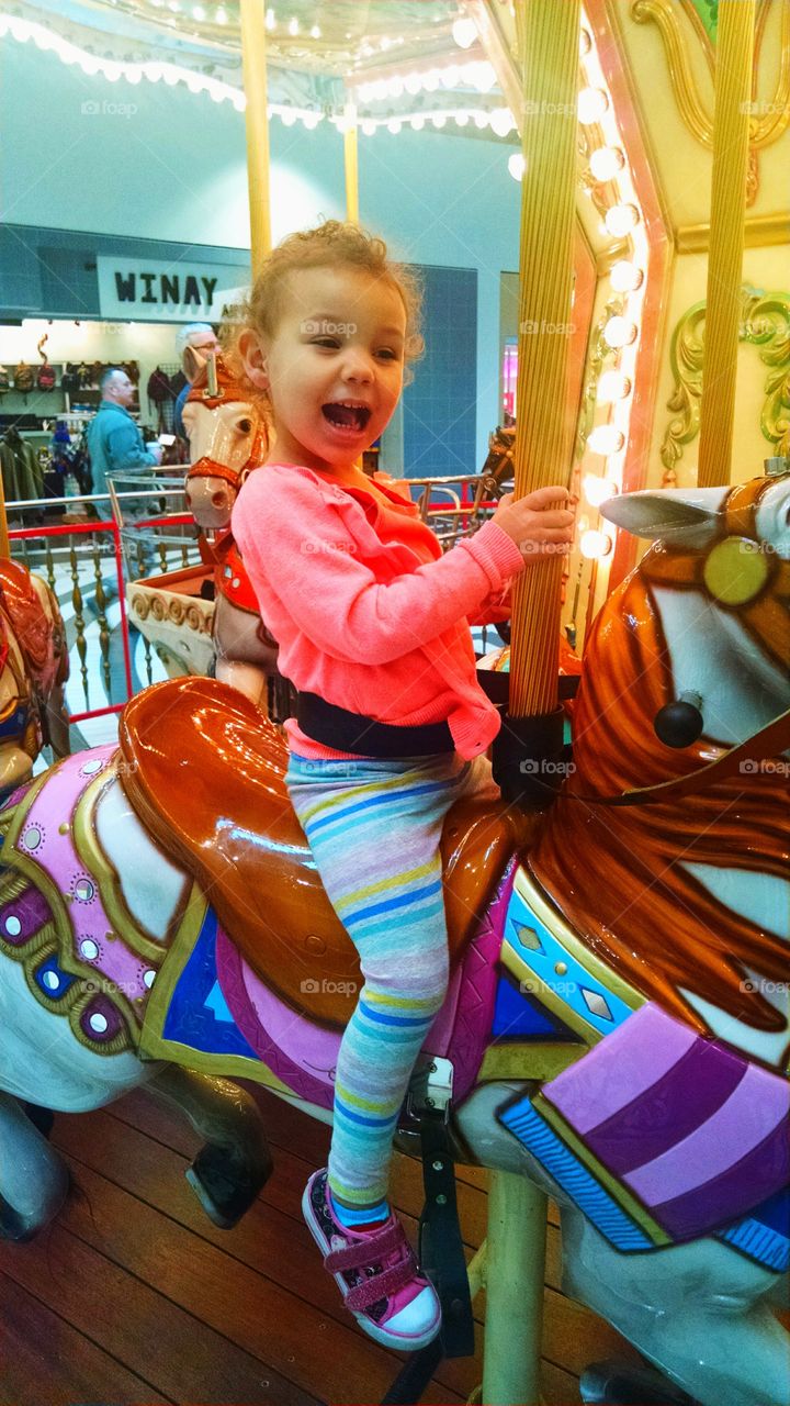 Ride on the merry go round