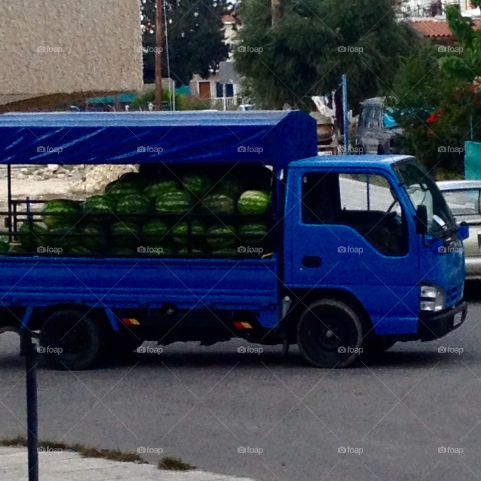 Watermelon. Holiday trip to Cyprus. They sold watermelons by the car.