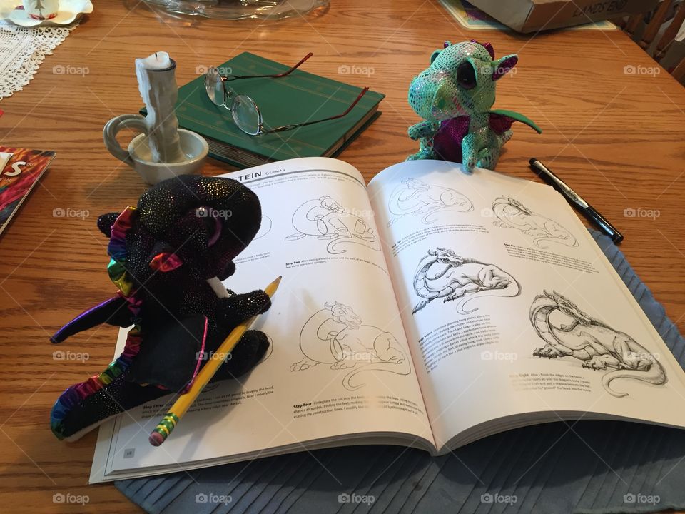 Dragons learning to draw