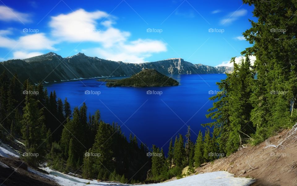 View of crater lake, Oregon