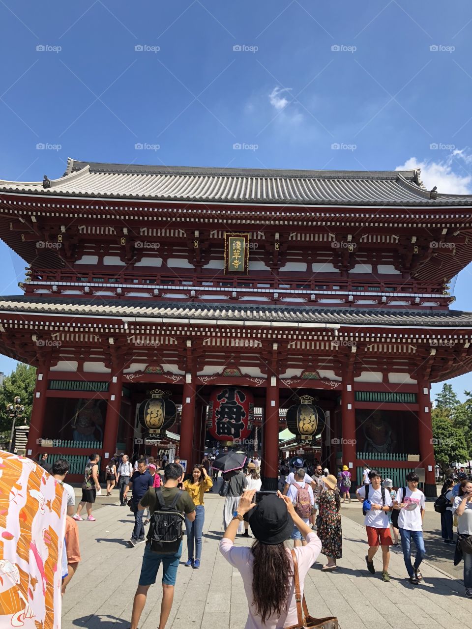 The Temple of Kaminarinon of Japan 