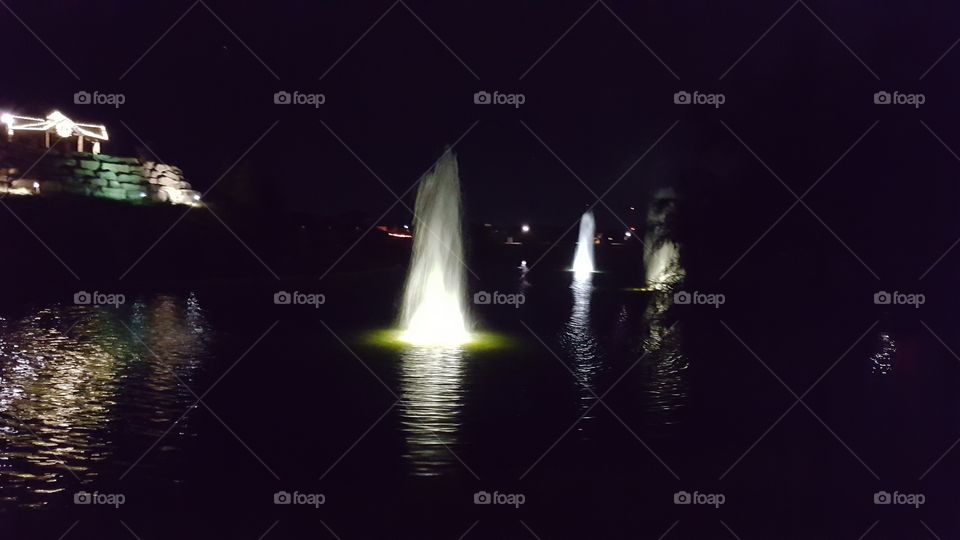 fountain by night.