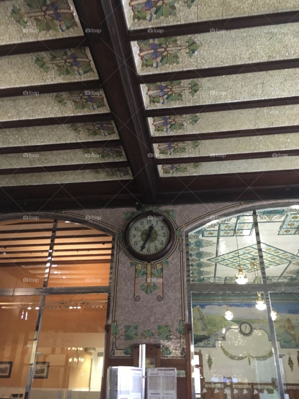 Clock in the train station, Valencia Spain