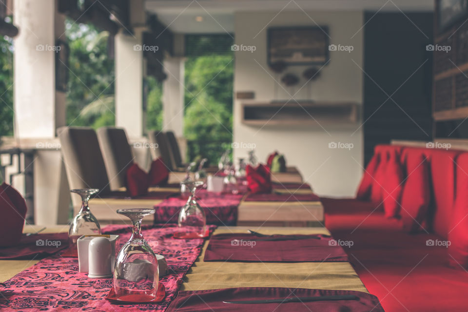 Glasses on the table