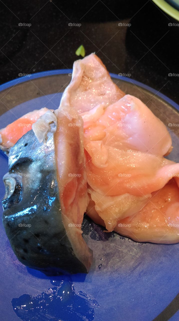 uncooked salmon