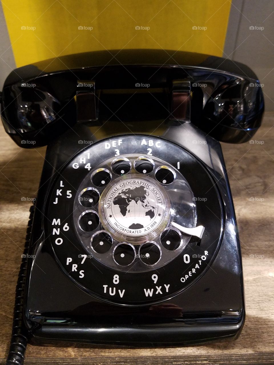 Old rotary dial phone from the National Geographic Society