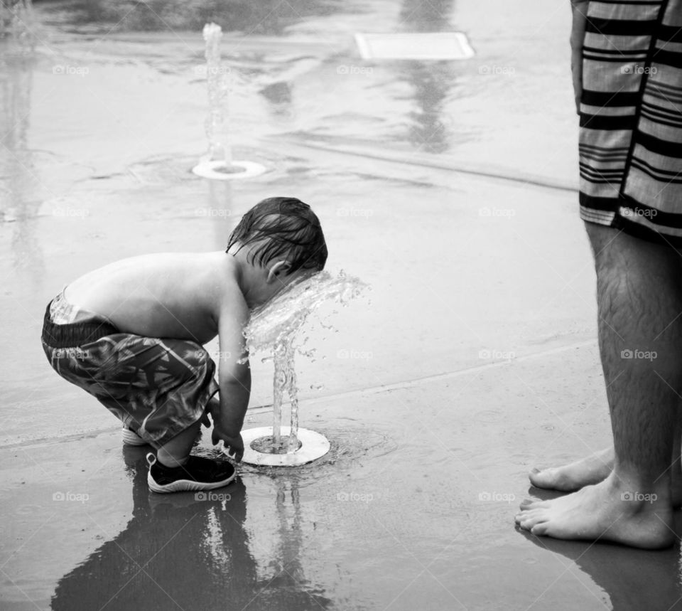 Splashed in the face!