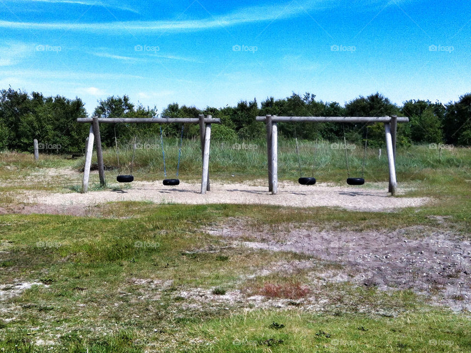 beach sand swing playground by greirik