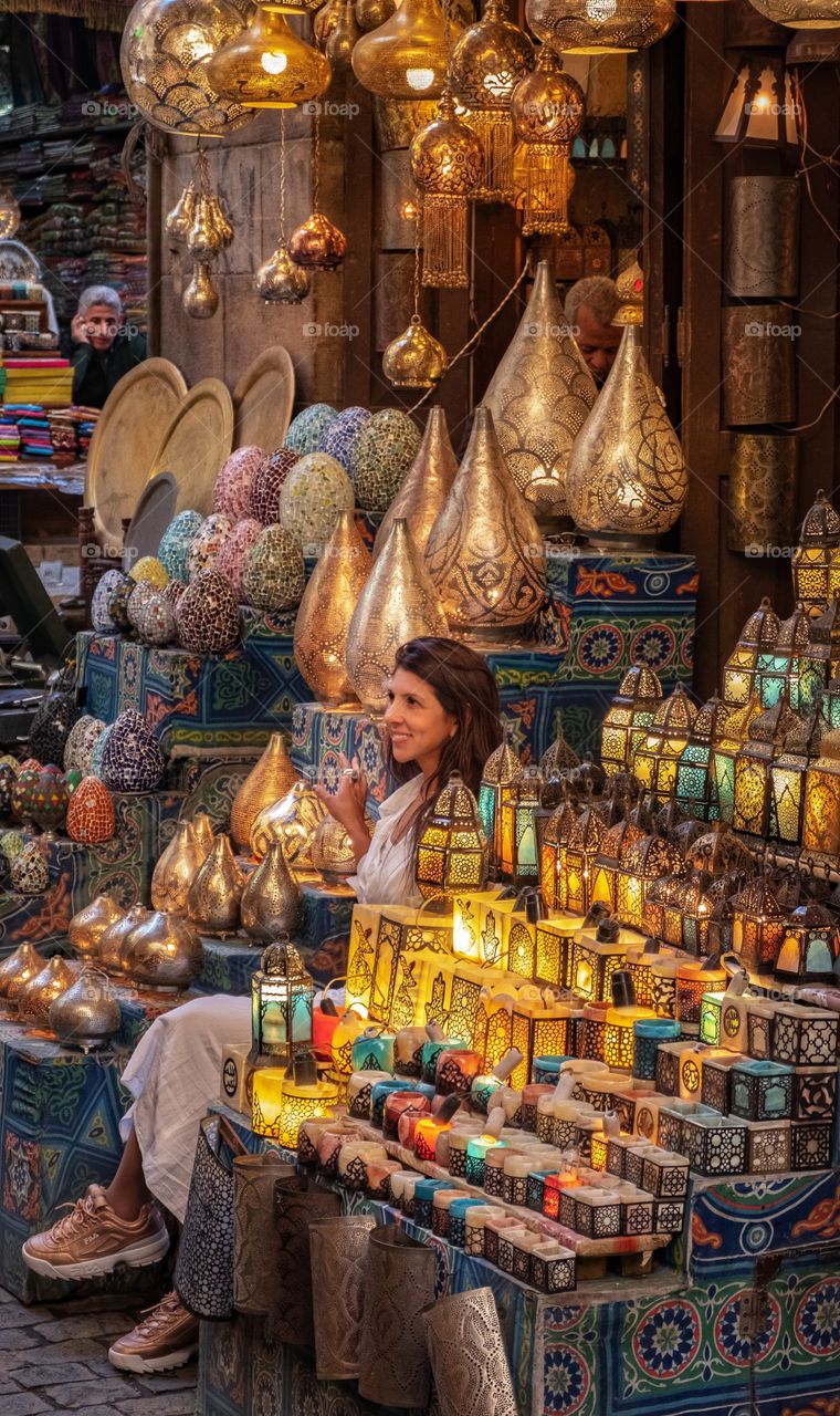 Khan market in Cairo city Egypt