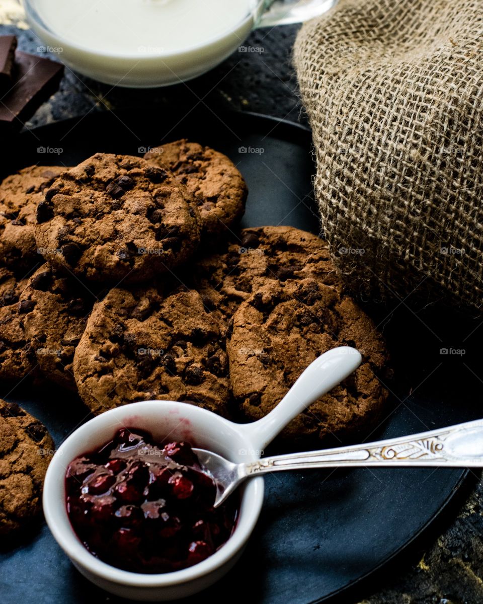 chocolate and cookies