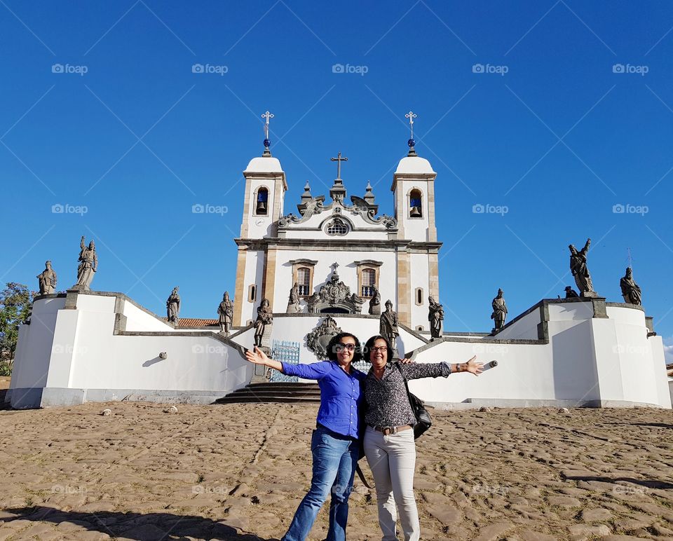 SIsters on Sanctuary of Bom Jesus de Matosinho - Congonhas do Campo - Minas Gerais- Brazil