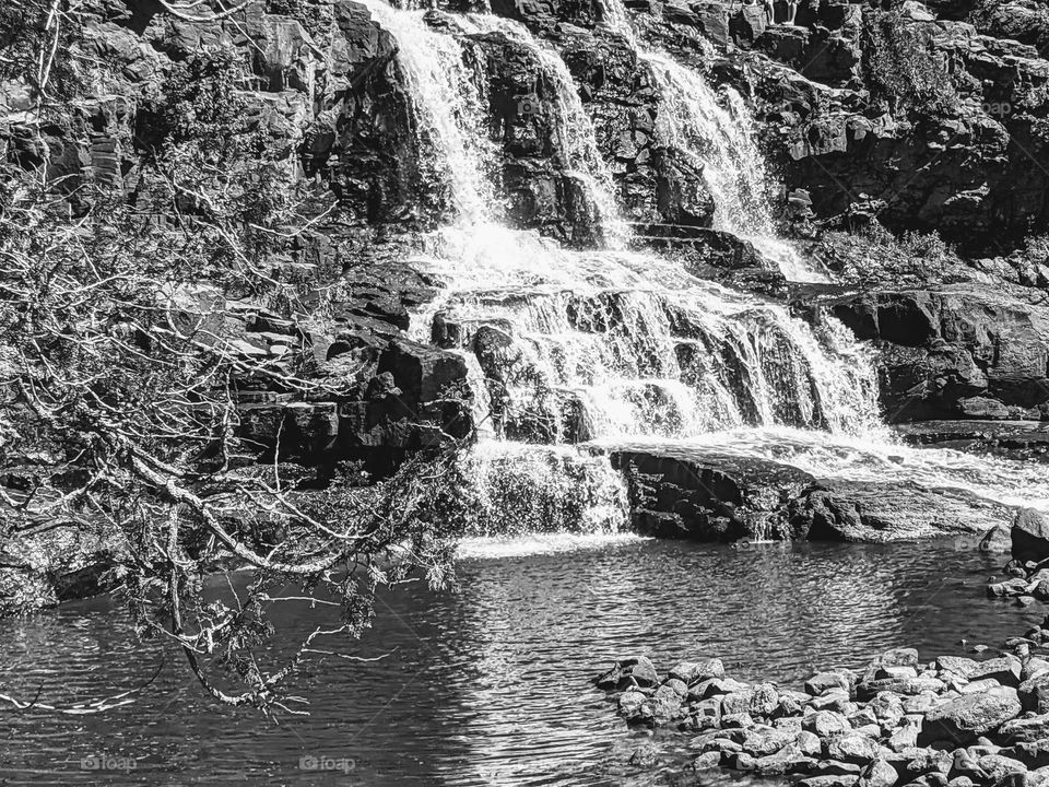 Falls-black and white