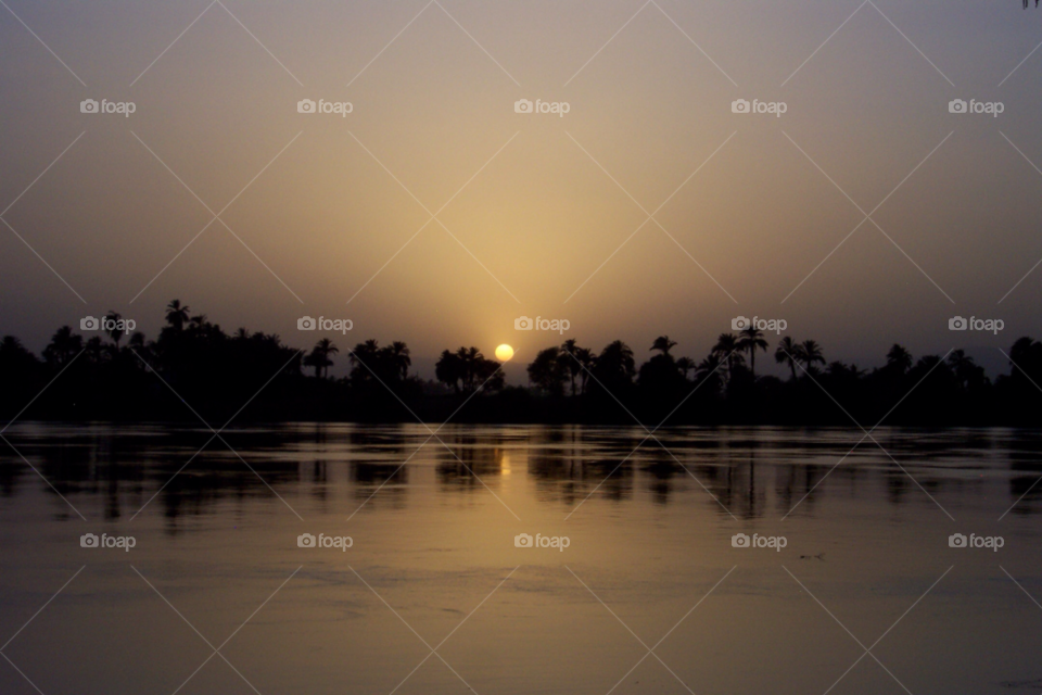 sunset egypt nile luxor by moviemaniacuk