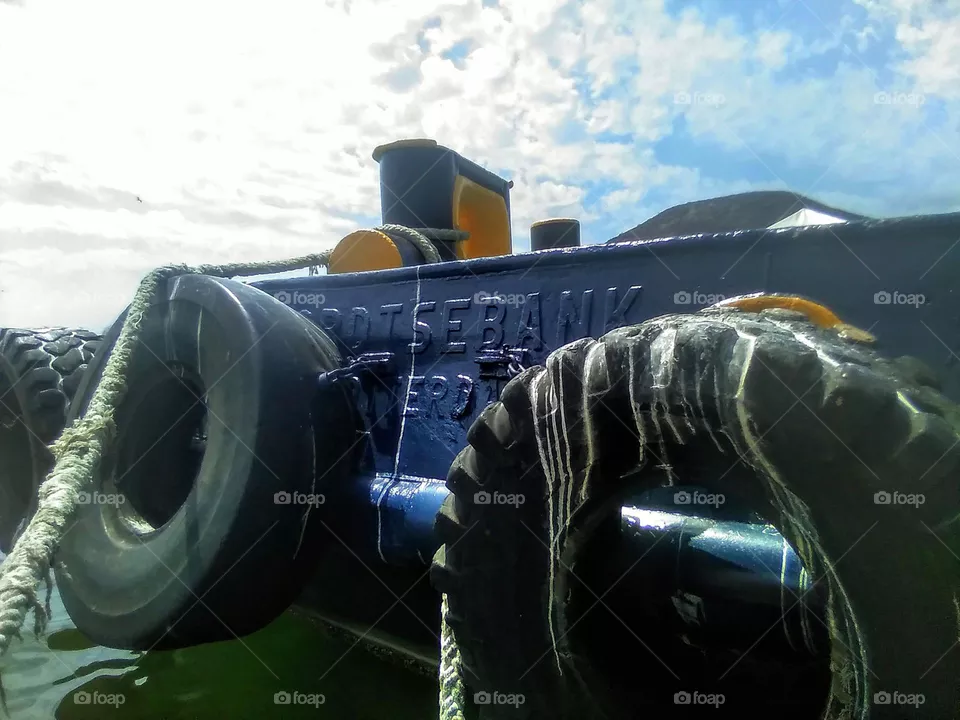 Tug Boat With Tire Fenders
