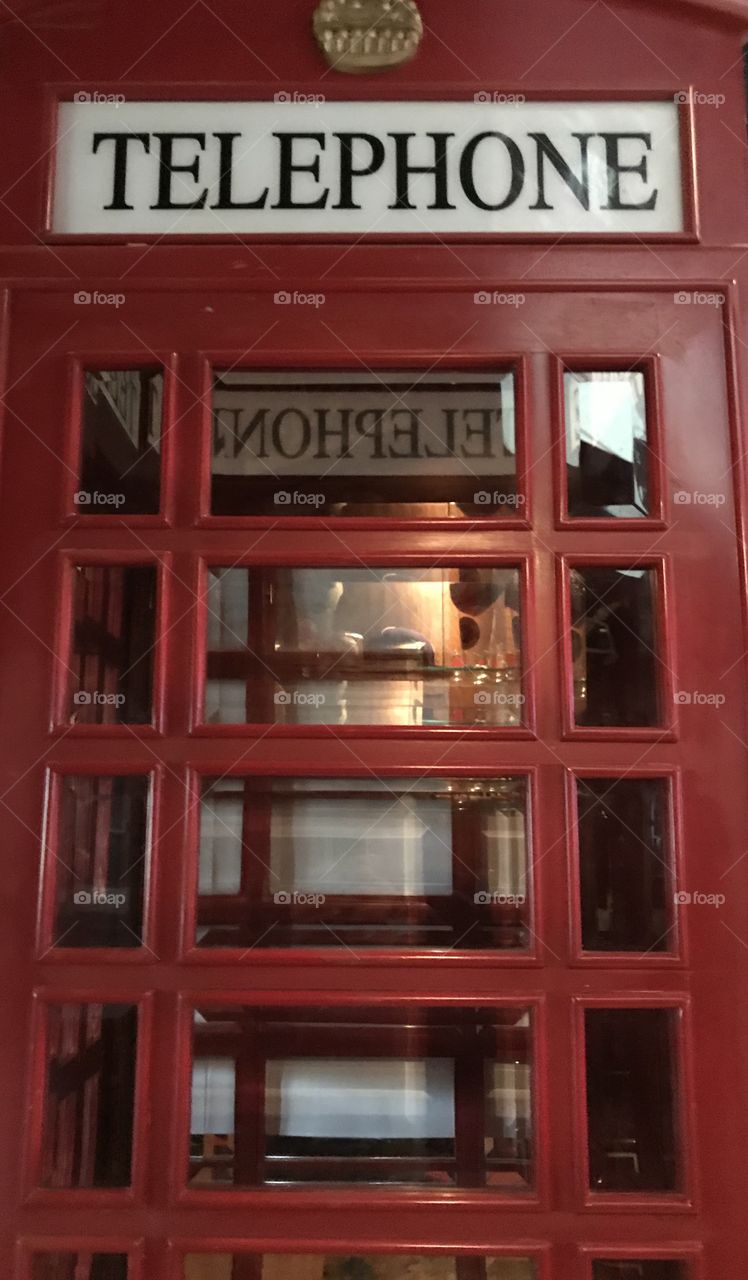 Old telephone booth