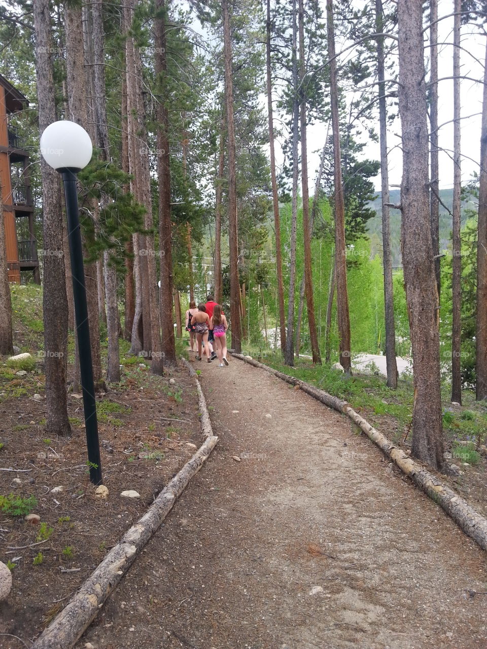 nice hike. walking to the pool