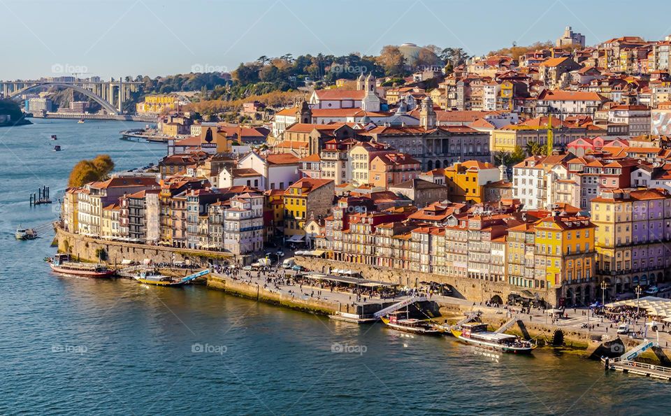 A view of the city of Porto and Rio Douro 
