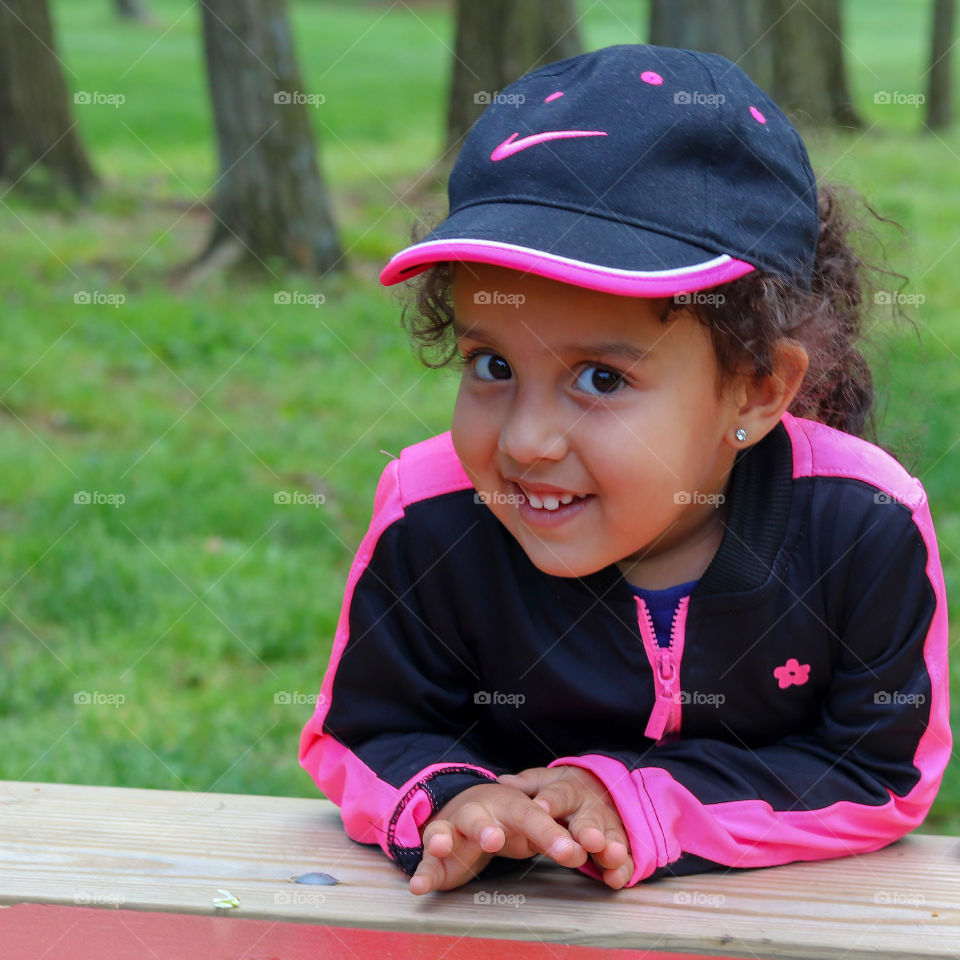 Young girl smiling