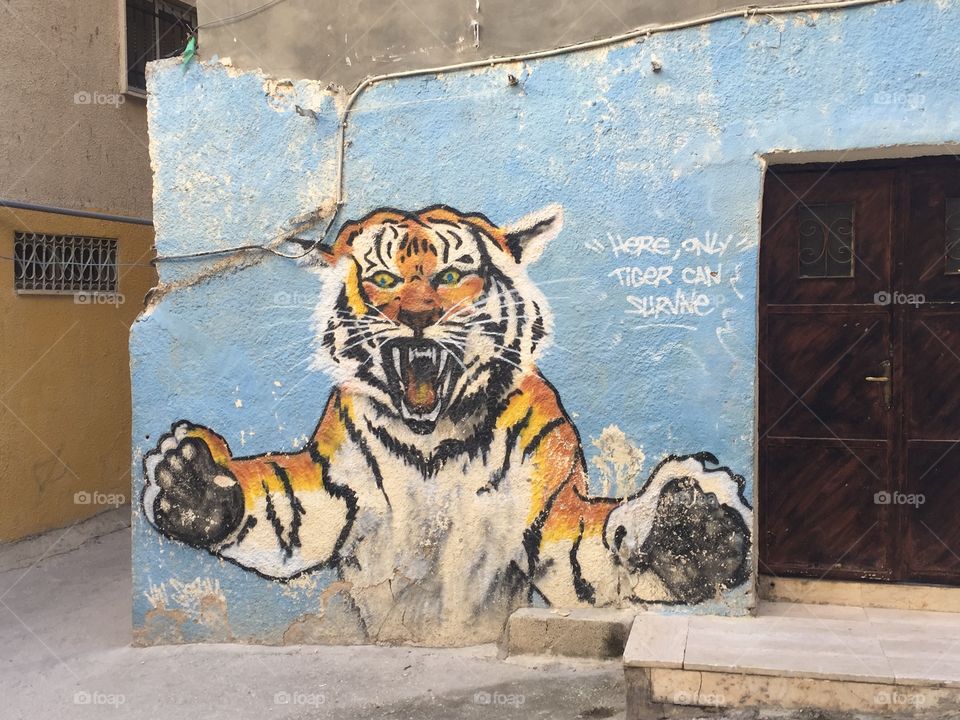 Street art in Aida Refugee Camp 