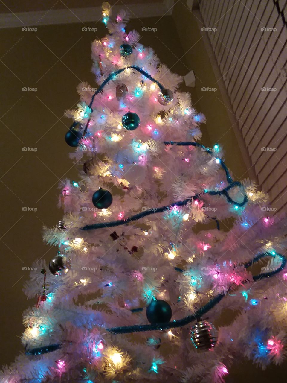 kid's eye view Christmas tree