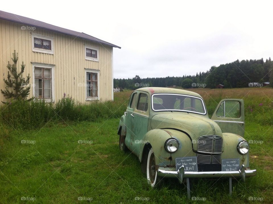 retro old house old car retro car by zea7
