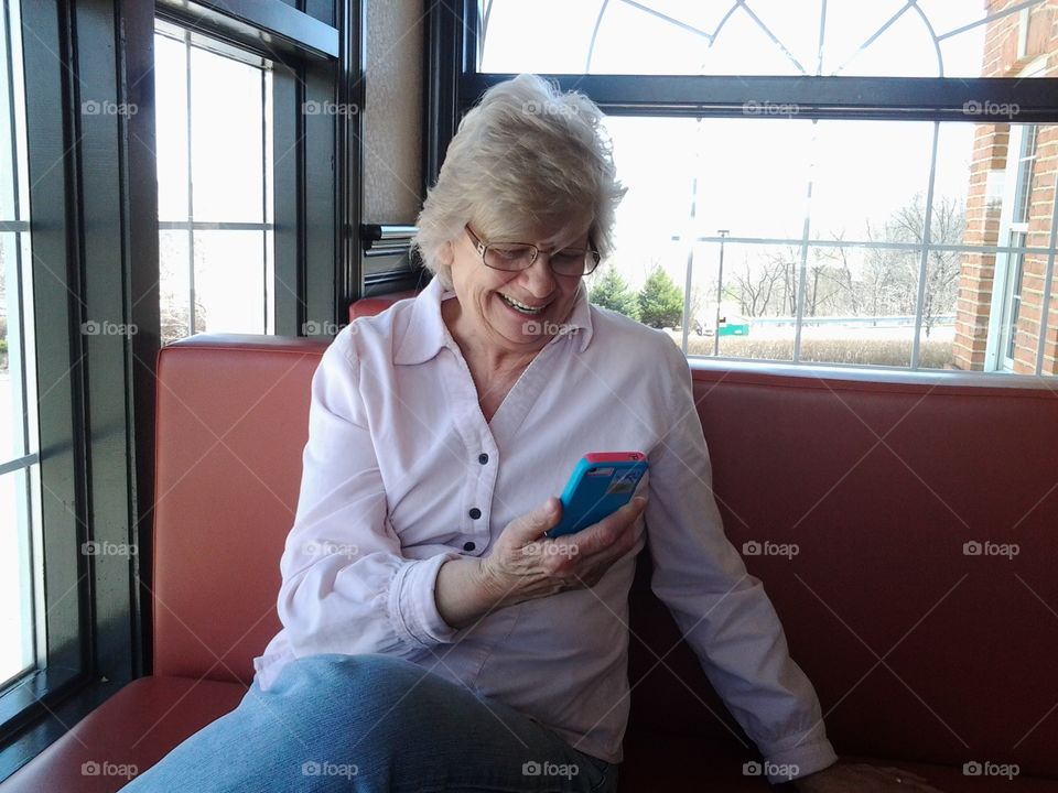 Grandma on the cellphone...