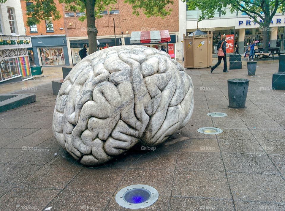 Big brain in Norwich. Art in town center.
