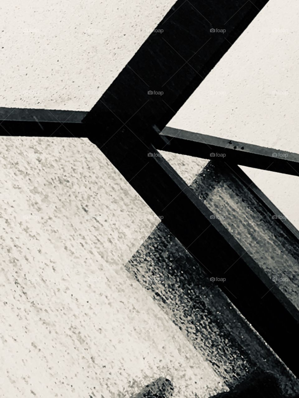 Screen, lines and raindrops in black and white 