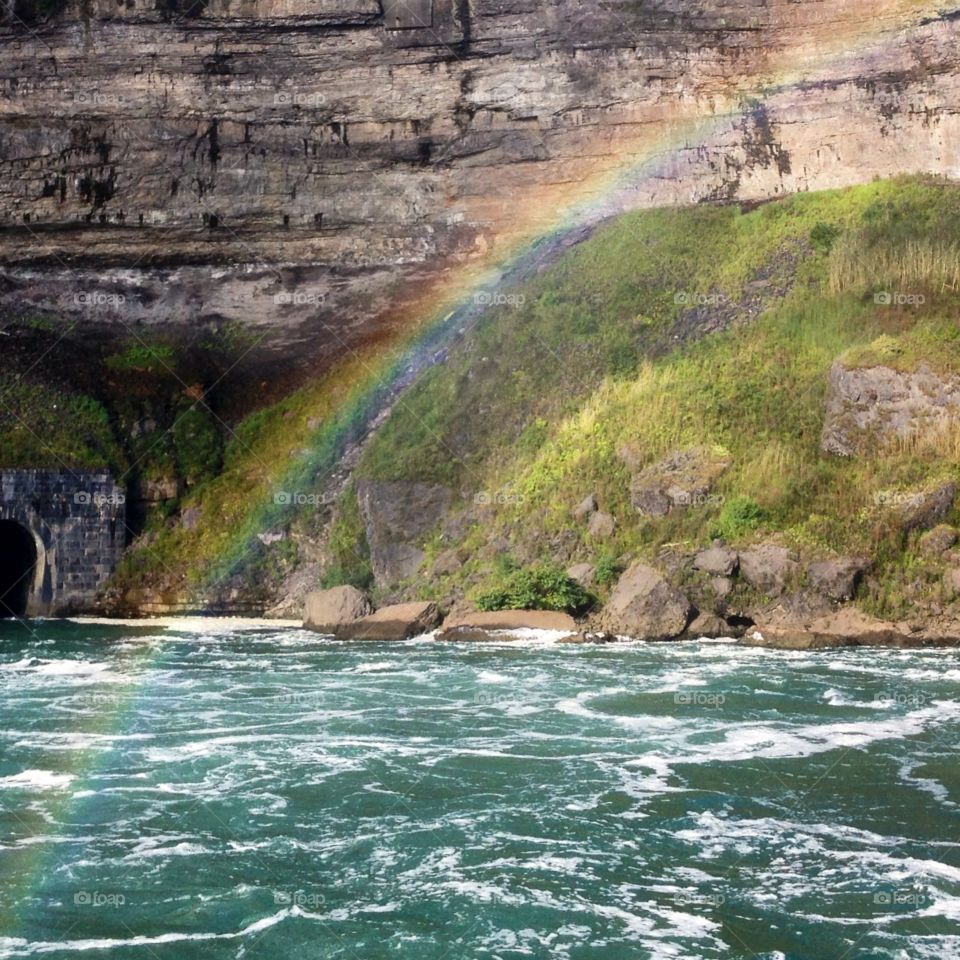 Rainbow at Niagara Falls. Rainbow at Niagara Falls