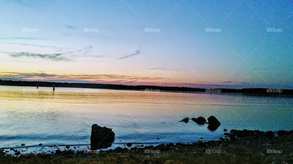 Sunset on the horizon