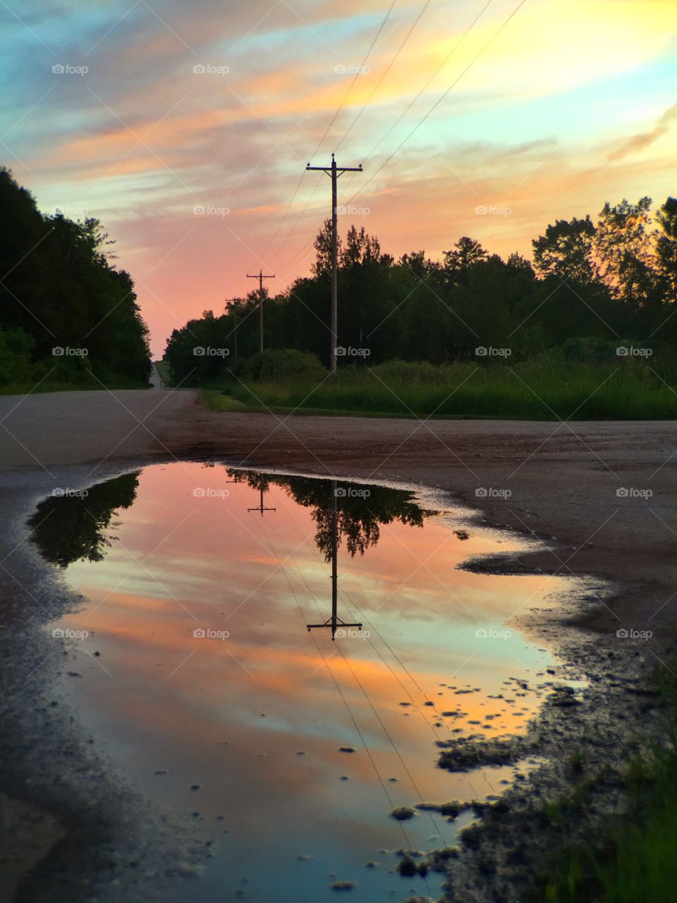 Sunset Puddle