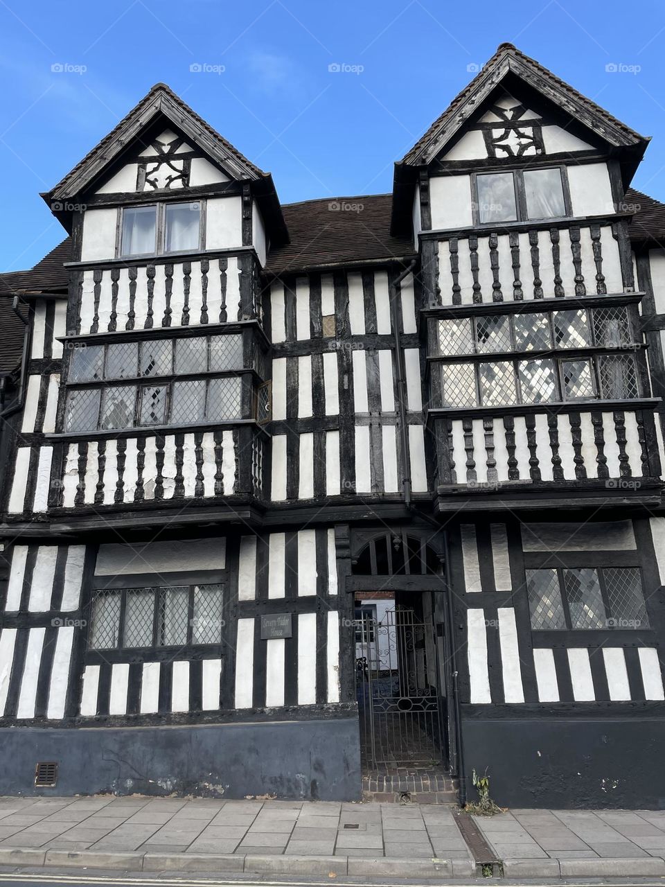 Black and white Shropshire architecture 