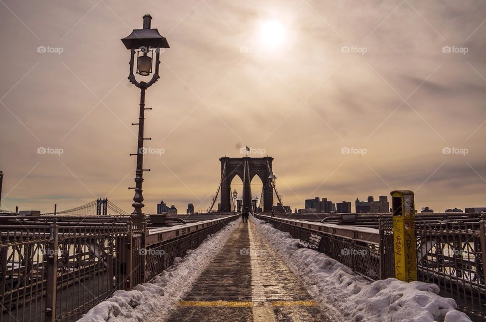 Gloomy Brooklyn Bridge