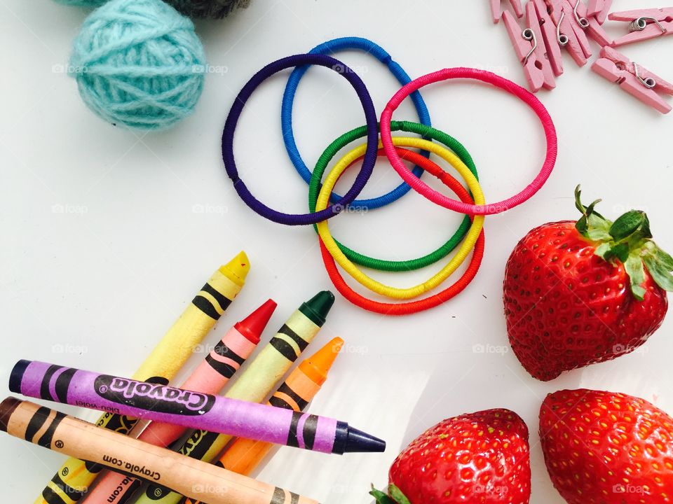 Colours in different shapes