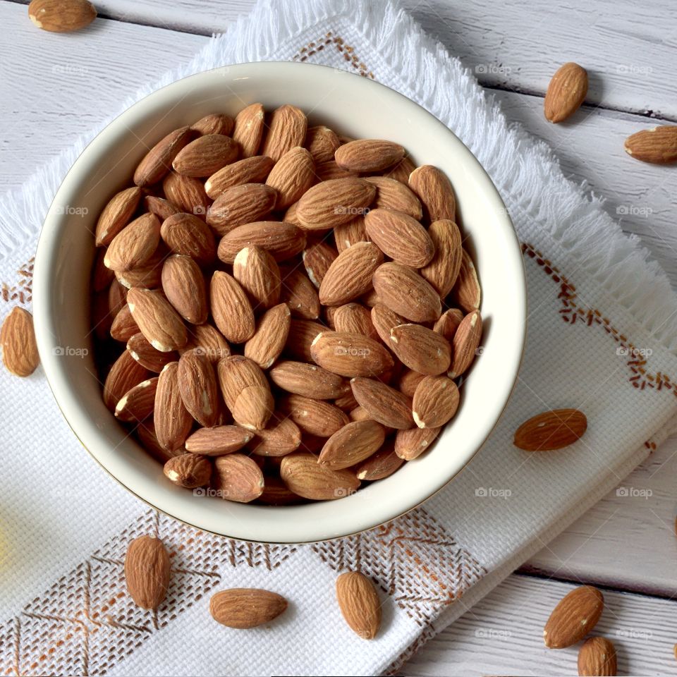 Bowl of almonds