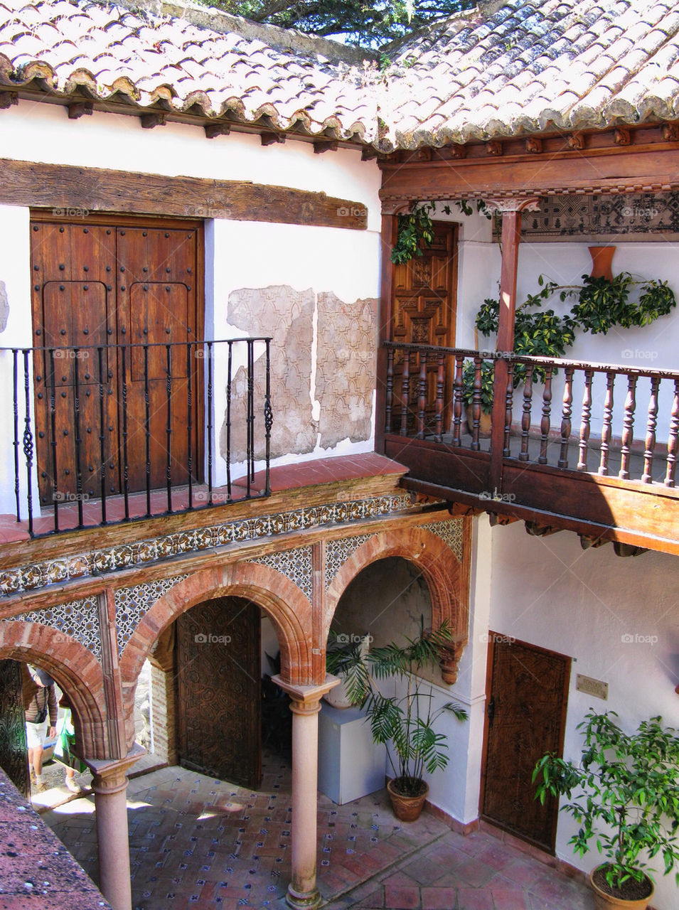 summer courtyard spain verandah by chris7ben