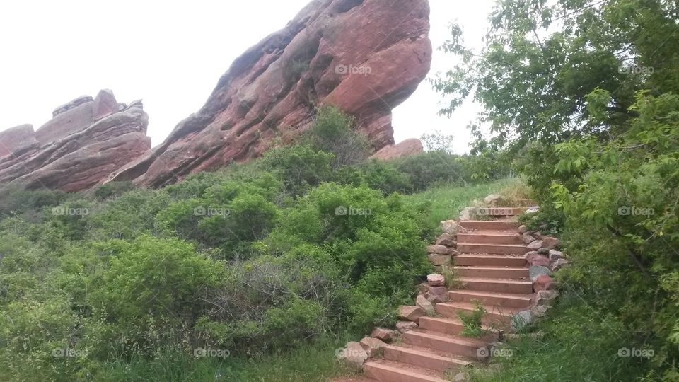 red rock stairs