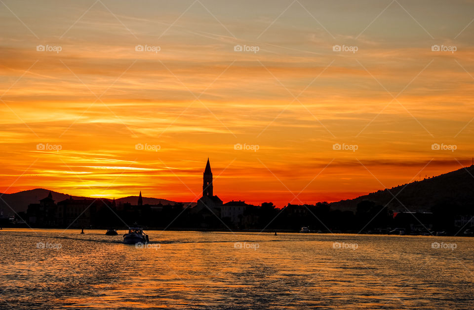 Silhouette of the town