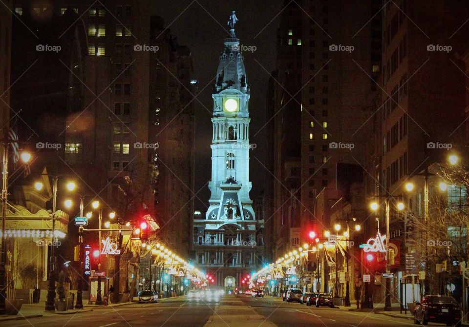 South Broad Street. View of city hall while on South Broad Street