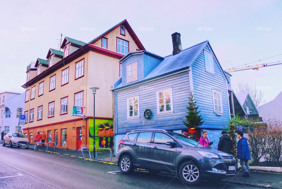 Colorful house in Reykjavik, Iceland