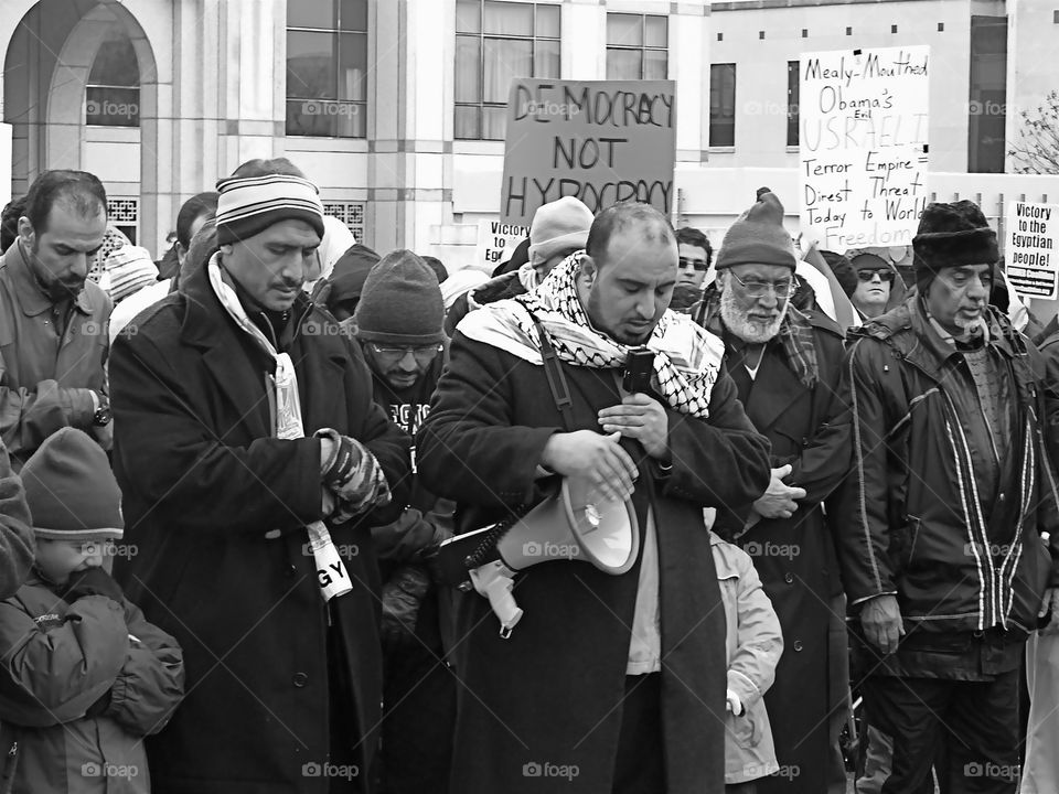 Muslims Praying for Peace in the Middle East