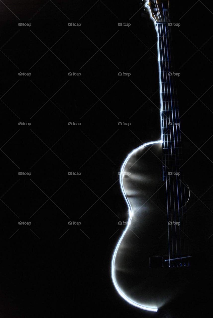 In lighted guitar 