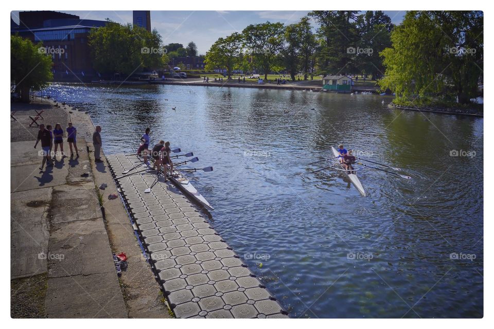 Rowing. River