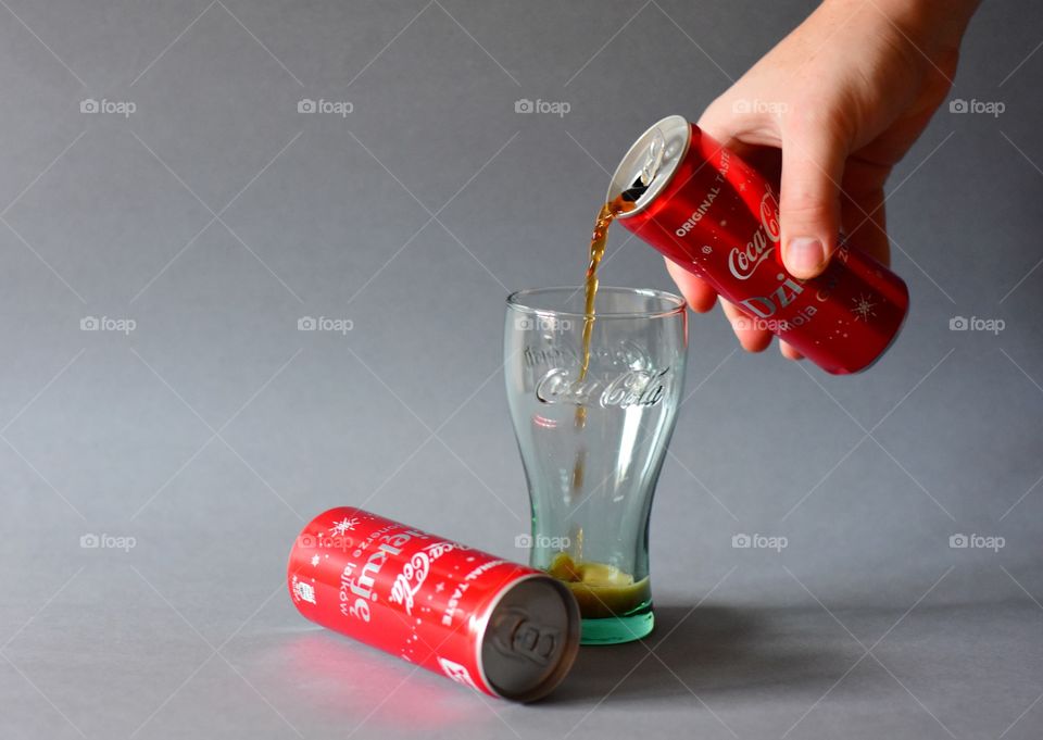 pouring cola