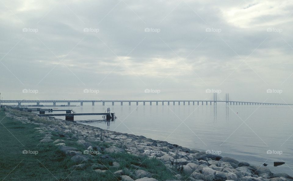 View of bridge over the sea