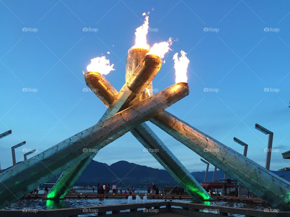 Olympic cauldron. 